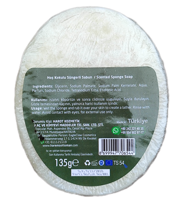 HAREM'S Türk Hamamından Esinlenilmiş Sünger Sabun 135g