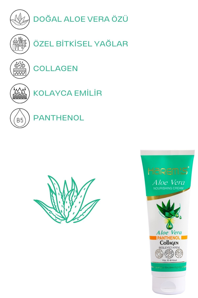 HAREM'S 250ml ALOE VERA El ve Vücut Kremi