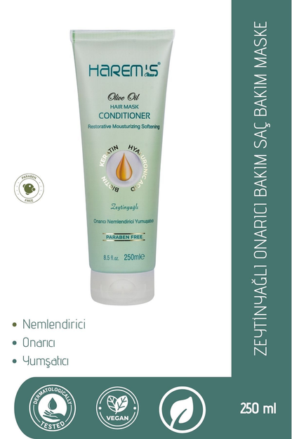 HAREM'S Zeytin Yağlı Krem Saç Maskesi BIOTIN KERATIN 250ml YENİ!