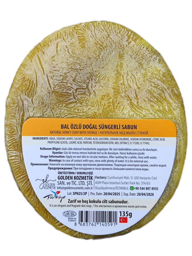 NAUMED BAL ÖZLÜ Sünger Sabun 135g