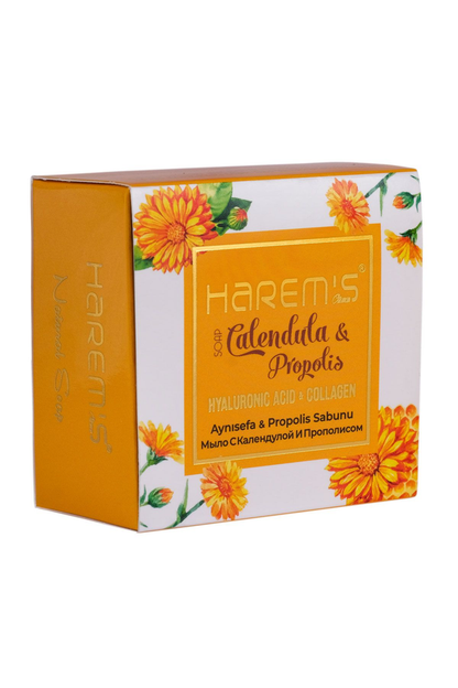 HAREM'S 120g Hyaluronik Asit ve Kolajen, Kadife Çiçeği ve Propolisli Sabun