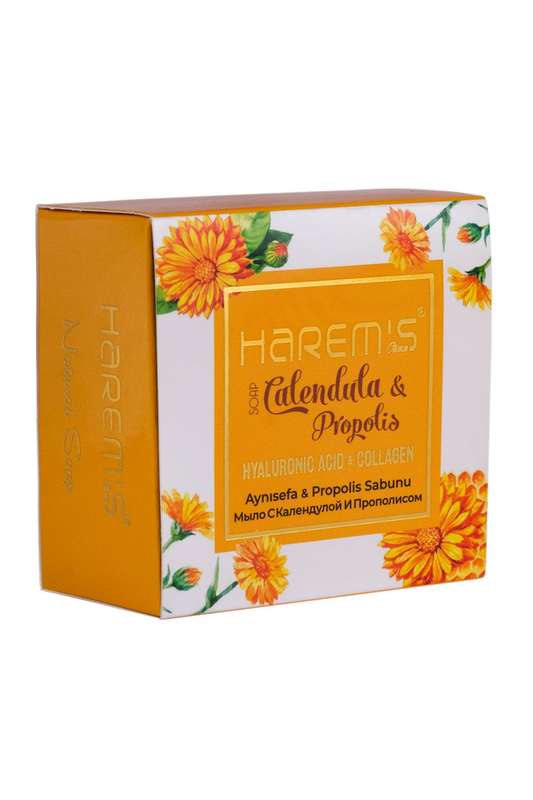 HAREM'S 120g Hyaluronik Asit ve Kolajen, Kadife Çiçeği ve Propolisli Sabun