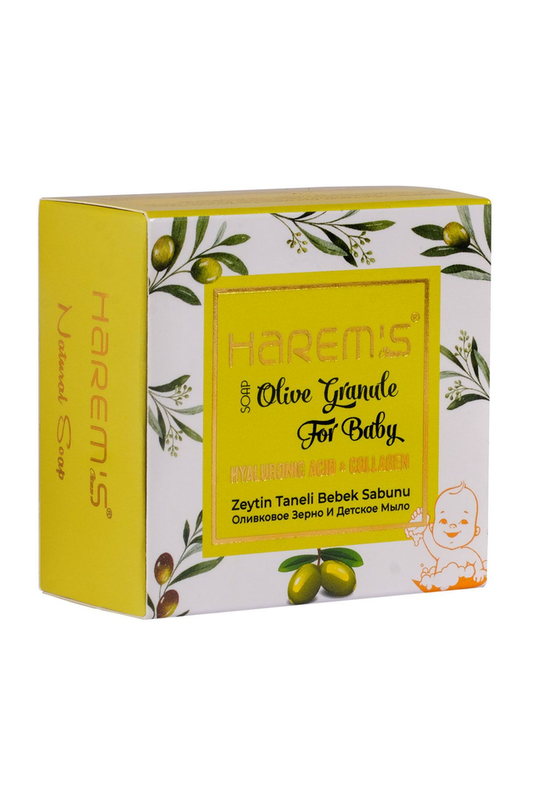 HAREM'S 120g Hyaluronik Asit ve Kolajenli ÇOCUK SABUNU ZEYTİN ÇEKİRDEĞİ