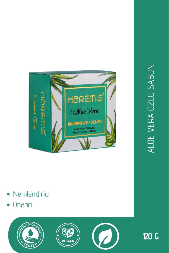HAREM'S 120g Hyaluronik Asit ve Kolajenli ALOE VERA Sabunu