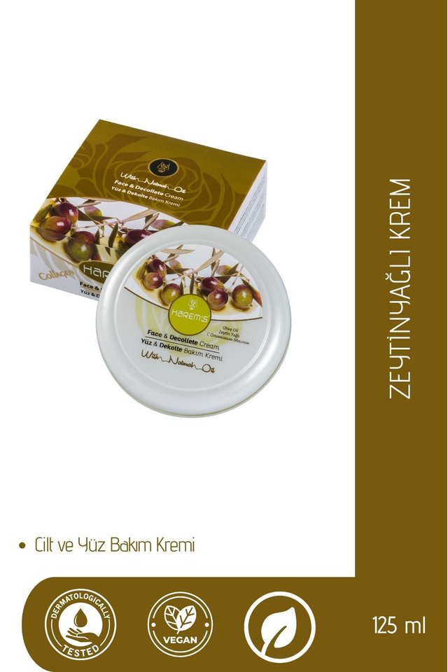 HAREM'S 125ml Yüz ve Dekolte Kremi ZEYTİNYAĞI VE KOLAJEN