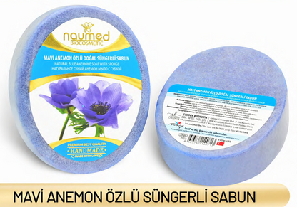 NAUMED MAVİ ANEMONLU Sünger Sabun 135g