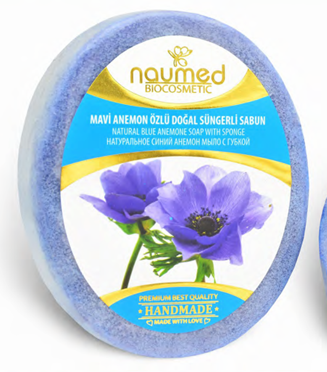 NAUMED MAVİ ANEMONLU Sünger Sabun 135g
