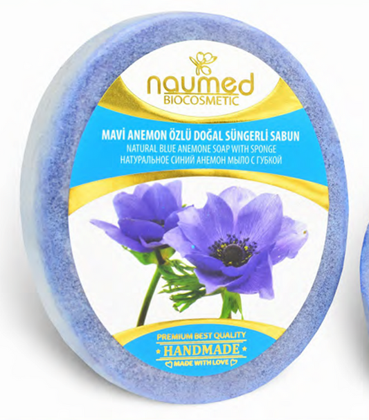 NAUMED MAVİ ANEMONLU Sünger Sabun 135g