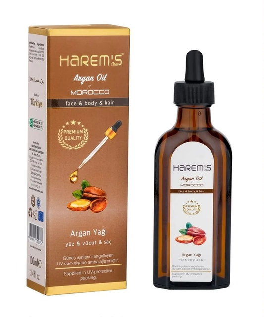 HAREM'S 100 ml Besleyici Argan Yağlı YÜZ, SAÇ VE VÜCUT Yağı