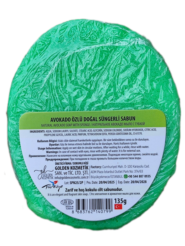 NAUMED Avokado Özlü Sünger Sabun 135g