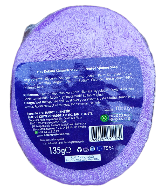 HAREM'S LAVANTA YAĞLI Sünger Sabun 135g