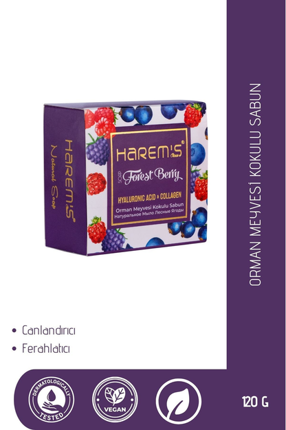 HAREM'S 120g Hyaluronik Asit ve Kolajenli Sabun ORMAN MEYVELERİ