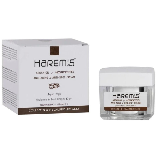 HAREM'S 50 ml Profesyonel Yaşlanma Karşıtı Yüz Kremi ARGAN YAĞI ile