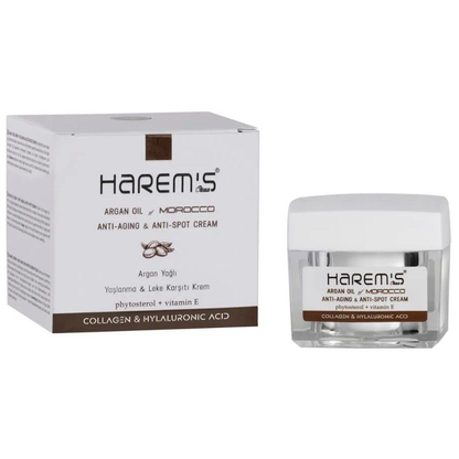 HAREM'S 50 ml Profesyonel Yaşlanma Karşıtı Yüz Kremi ARGAN YAĞI ile
