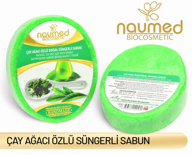 NAUMED Çay Ağacı Özlü Sünger Sabun 135g