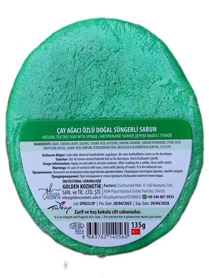 NAUMED Çay Ağacı Özlü Sünger Sabun 135g