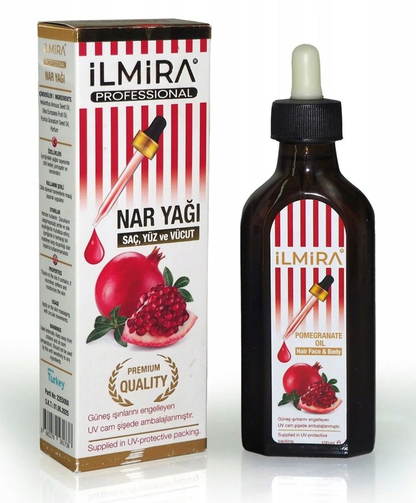 ILMIRA Nar Yağı Nar Çekirdeği Yağı YENİLEYİCİ SERUM Yüz Saç 100ml