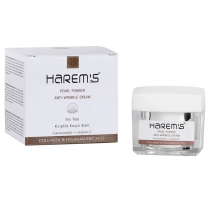 HAREM'S 50ml İnci Tozu Kırışıklık Karşıtı Profesyonel Yüz Kremi