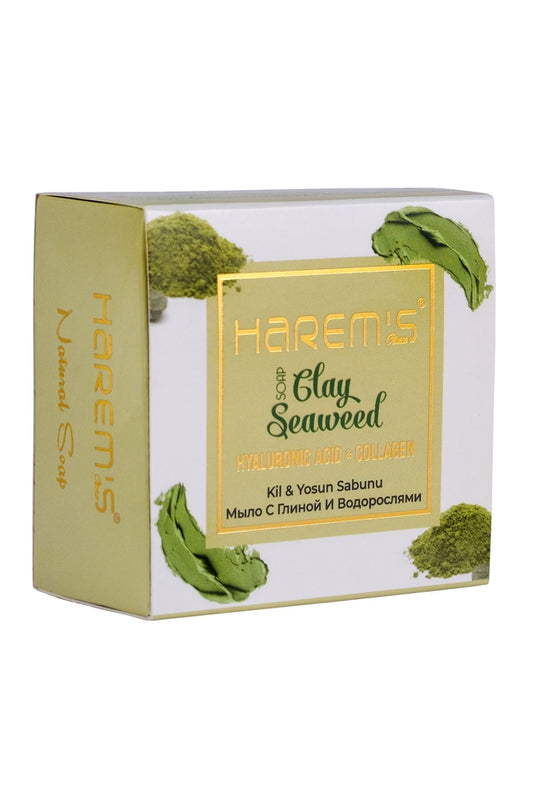 HAREM'S 120g Hyaluronik Asit ve Kolajen KİL VE DENİZ YOSUNU Sabunu