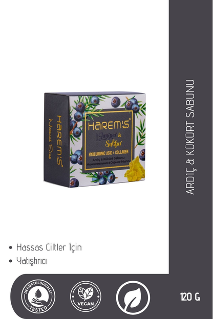 HAREM'S 120g Hyaluronik Asit ve Kolajen Sabunu JUNIPER & SULPHUR
