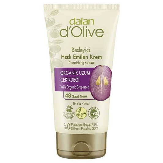 DALAN d'Olive 60ml Üzüm Çekirdeği Özlü El, Yüz ve Vücut Kremi