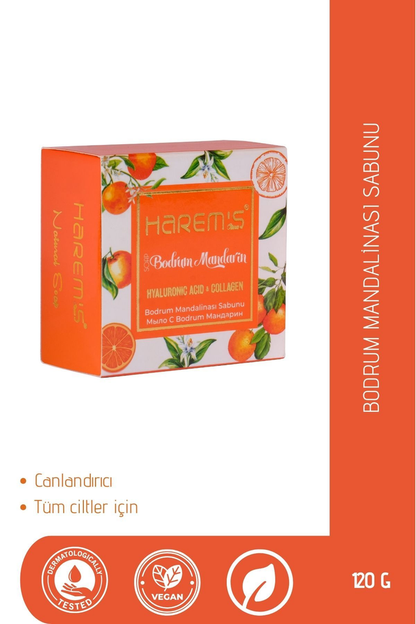 HAREM'S 120g Hyaluronik Asit ve Kolajen Sabunu MANDALİNA BODRUM