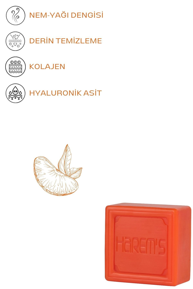 HAREM'S 120g Hyaluronik Asit ve Kolajen Sabunu MANDALİNA BODRUM
