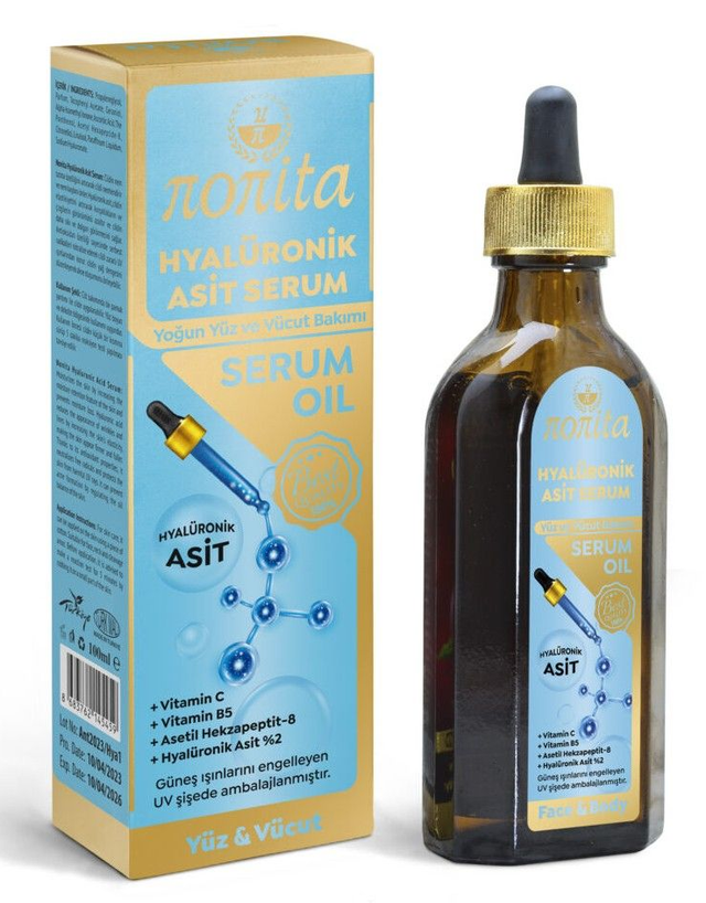NONITA 100 ml Yüz ve Vücut İçin HYALURONİK ASİT İçeren Sıkılaştırıcı Serum Yağı