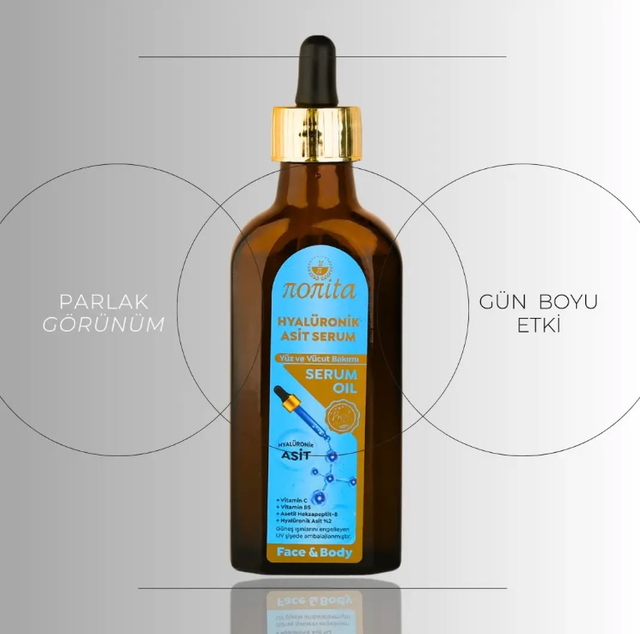 NONITA 100 ml Yüz ve Vücut İçin HYALURONİK ASİT İçeren Sıkılaştırıcı Serum Yağı