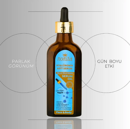 NONITA 100 ml Yüz ve Vücut İçin HYALURONİK ASİT İçeren Sıkılaştırıcı Serum Yağı