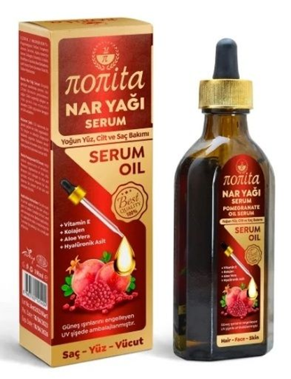 NONITA 100 ml Nar Çekirdeği Yağı İçeren Yüz, Vücut ve Saç İçin Yenileyici Serum