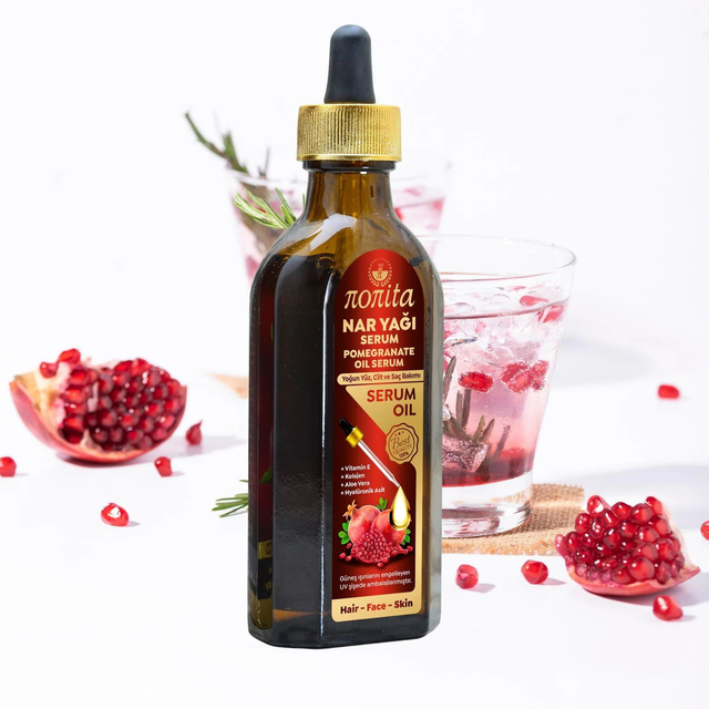 NONITA 100 ml Nar Çekirdeği Yağı İçeren Yüz, Vücut ve Saç İçin Yenileyici Serum